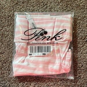 Frankies Bikinis Pink Striped Swimwear